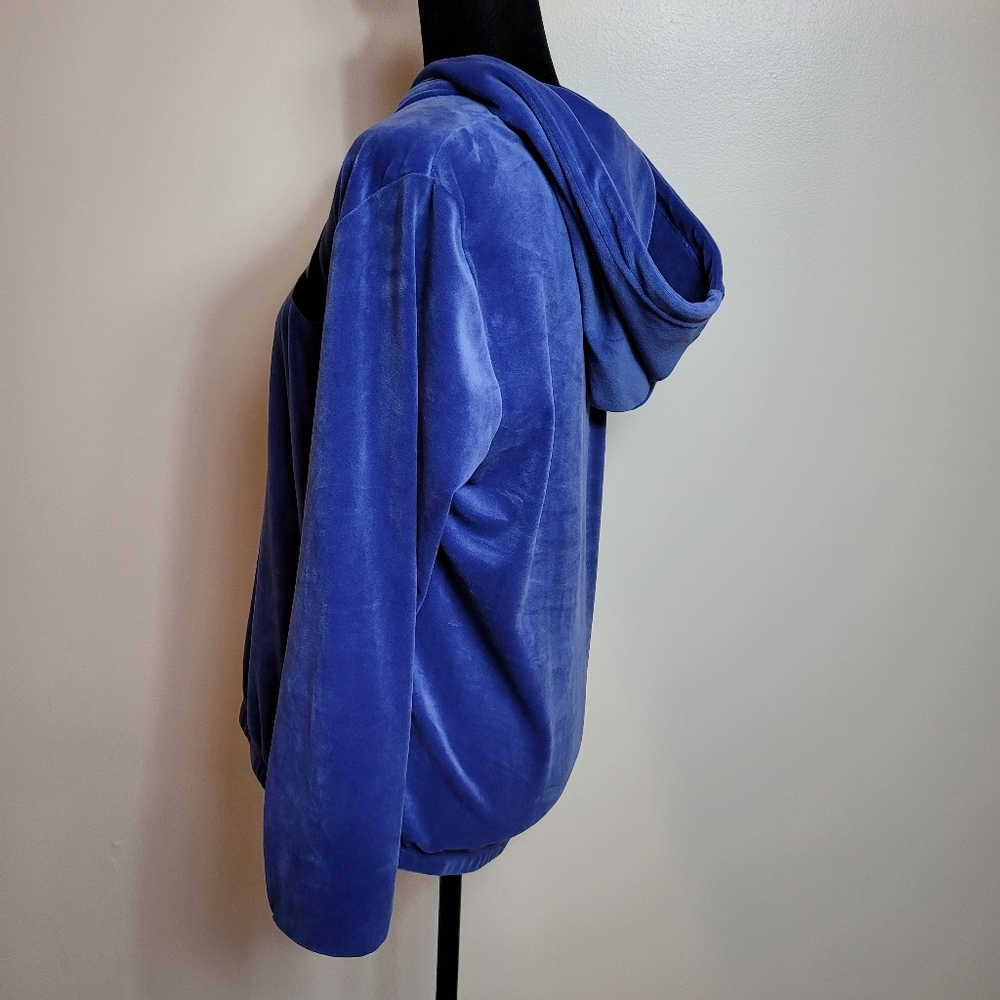 Fila Velour Hoodie blue size M - Picture 3 of 10